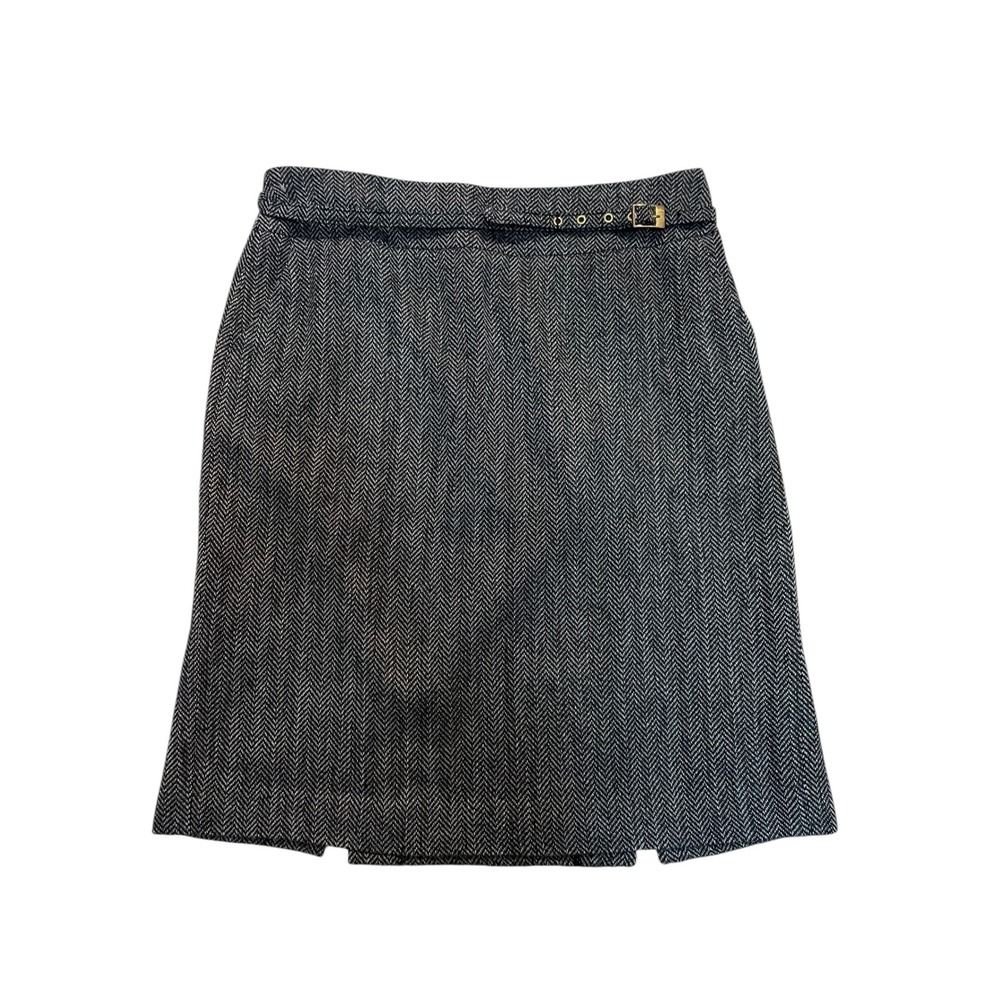 Covington Skirt Womens 14 Herringbone‎ Gray Black Pencil Career Business Casual